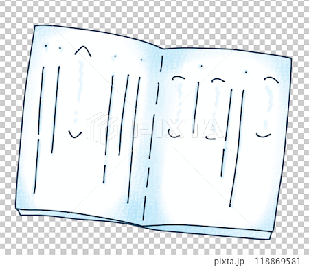 ゆるめシンプルな開いた台本・脚本　アナログ風 118869581