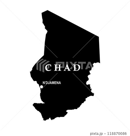 Chad country map 118870086