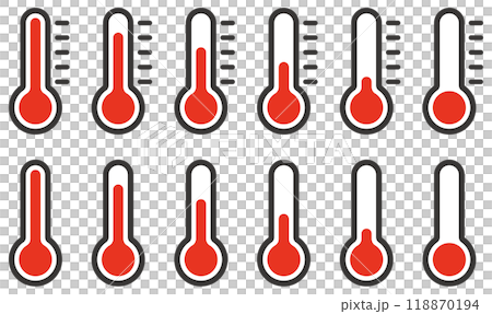 温度計のシンプルなベクターイラストセット 118870194