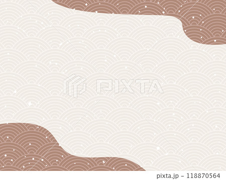 和柄青海波ベクター背景 和柄青海波ベクター背景 118870564