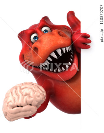 Fun dinosaur - 3D Illustration 118870707