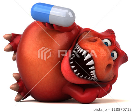 Fun dinosaur - 3D Illustration 118870712