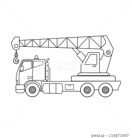 Crane truck icon Crane truck icon 118871087