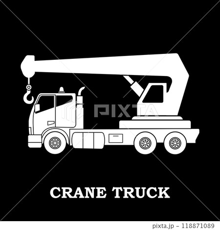 Crane truck icon Crane truck icon 118871089