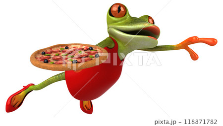 Fun frog - 3D Illustration 118871782