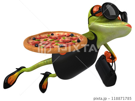 Fun frog - 3D Illustration 118871785