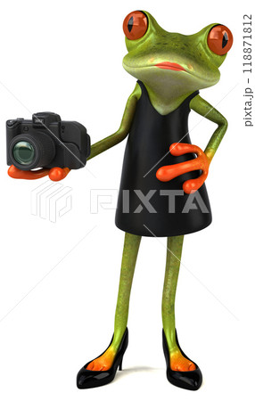 Fun frog - 3D Illustration 118871812
