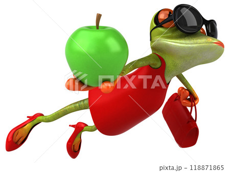 Fun frog - 3D Illustration 118871865