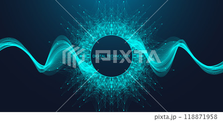 Abstract tech network connection dots. Digital technology and big data analysis background. White background with plexus lines. Geometric background with abstract mesh Abstract tech network connection dots. Digital technology and big data analysis background. White background with plexus lines. Geometric background with abstract mesh 118871958
