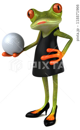 Fun frog - 3D Illustration 118871966