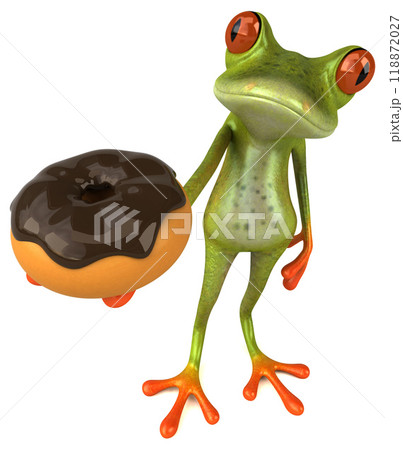 Fun frog - 3D Illustration Fun frog - 3D Illustration 118872027