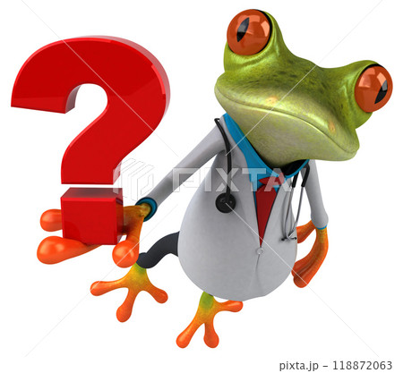 Frog doctor - 3D Illustration Frog doctor - 3D Illustration 118872063