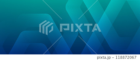 Hexagonal digital abstract background. Futuristic digital network hexagonal stripe line art design for poster, brochure, cover, website, banner 118872067