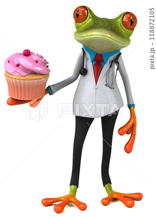Frog doctor - 3D Illustration Frog doctor - 3D Illustration 118872105