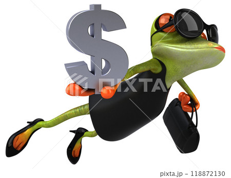 Fun frog - 3D Illustration 118872130