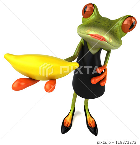 Fun frog - 3D Illustration 118872272