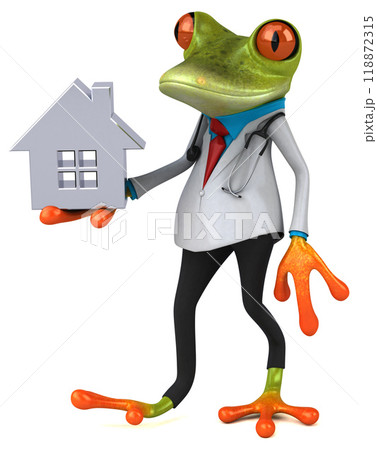 Frog doctor - 3D Illustration Frog doctor - 3D Illustration 118872315