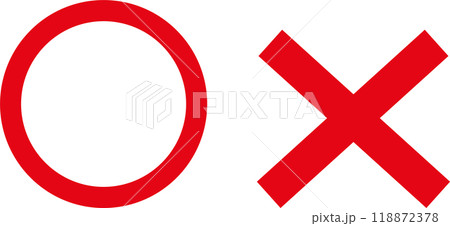 マルバツ　アイコンセット　クイズ 118872378