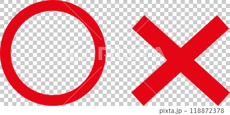 マルバツ　アイコンセット　クイズ 118872378