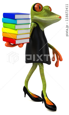Fun frog - 3D Illustration 118872411