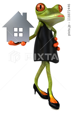 Fun frog - 3D Illustration Fun frog - 3D Illustration 118872446
