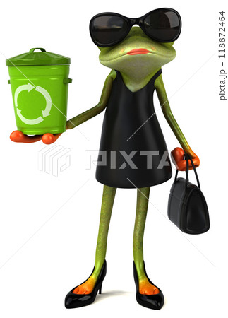 Fun frog - 3D Illustration Fun frog - 3D Illustration 118872464