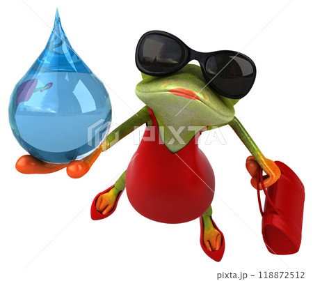 Fun frog - 3D Illustration 118872512