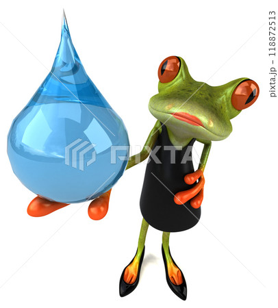 Fun frog - 3D Illustration 118872513