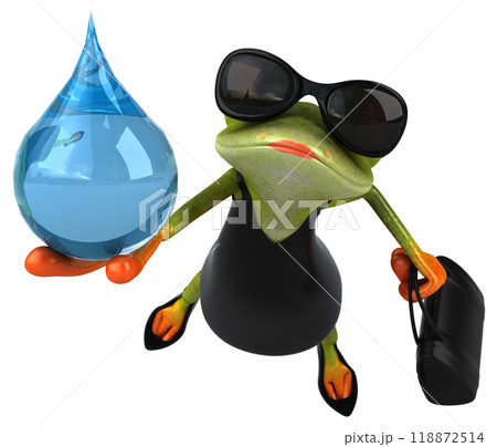 Fun frog - 3D Illustration 118872514