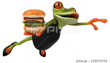 Fun frog - 3D Illustration Fun frog - 3D Illustration 118872558