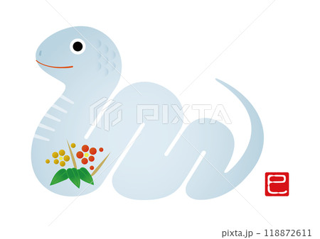 2025年賀状 巳年 蛇 干支の置物 118872611