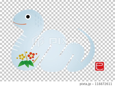 2025年賀状 巳年 蛇 干支の置物 118872611