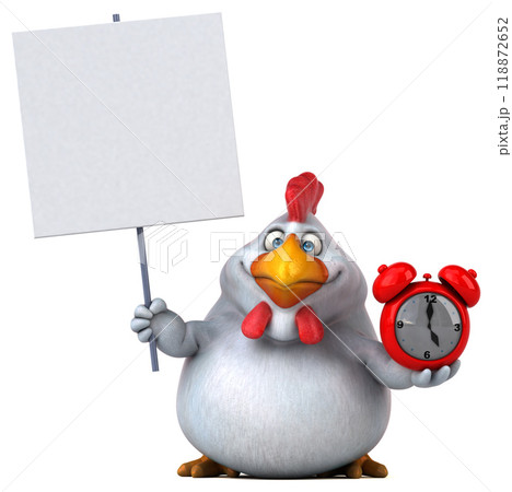 Fun chicken - 3D Illustration 118872652