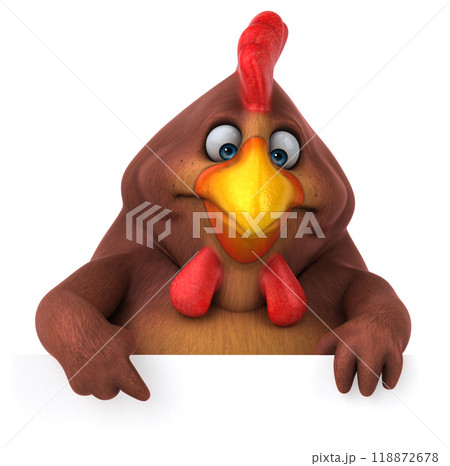 Fun chicken - 3D Illustration 118872678