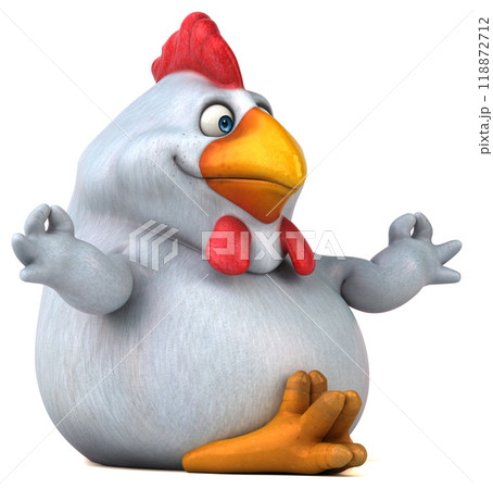 Fun chicken - 3D Illustration 118872712