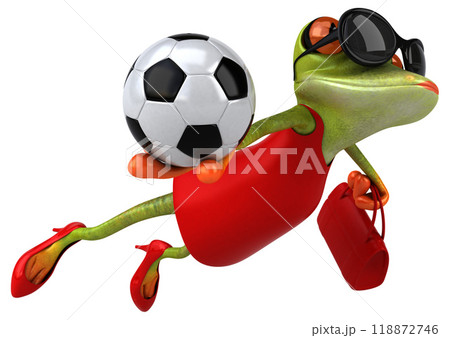 Fun frog - 3D Illustration Fun frog - 3D Illustration 118872746