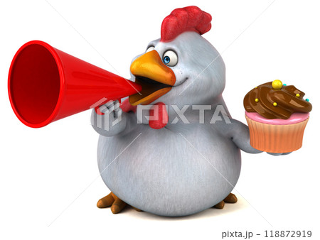 Fun chicken - 3D Illustration 118872919