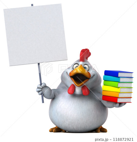 Fun chicken - 3D Illustration Fun chicken - 3D Illustration 118872921