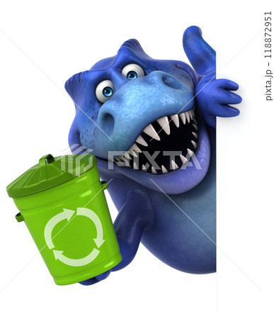 Fun dinosaur - 3D Illustration Fun dinosaur - 3D Illustration 118872951