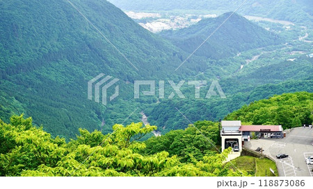 栃木県日光市の明智平展望台から見える日光 栃木県日光市の明智平展望台から見える日光 118873086