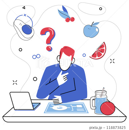Deep reflection vector illustration. Discovery is treasure unearthed through lens deep reflection and analyzing Emotional intelligence blossoms in sanctuary deep reflection, haven for self-awareness 118873825
