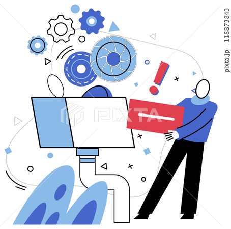 Deep reflection vector illustration. Personality flourishes in garden deep reflection, shaped by brushstrokes emotion Emotional awareness deepens through reflection, mirror reflecting souls journey 118873843