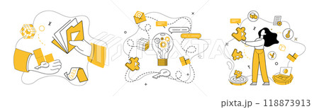 Structured thinking vector illustration. Efficient management navigates ship structured thinking through challenges Development is compass guiding journey analytical creativity Logical mindset Structured thinking vector illustration. Efficient management navigates ship structured thinking through challenges Development is compass guiding journey analytical creativity Logical mindset 118873913