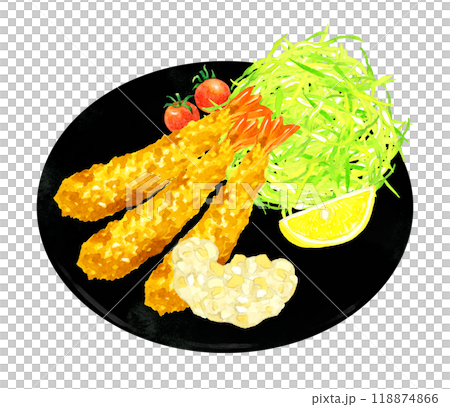 炸蝦套餐(加塔塔醬) 手繪水彩插畫烹飪/食物 炸蝦套餐(加塔塔醬) 手繪水彩插畫烹飪/食物 118874866