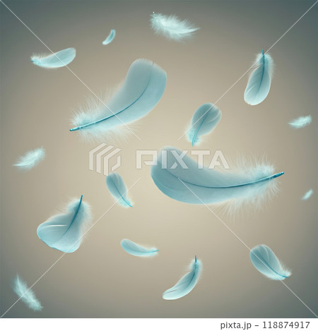 青い羽が舞うイメージ 青い羽が舞うイメージ 118874917