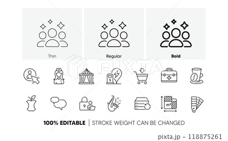 Floor plan, Organic waste and Coffee cup line icons. Pack of Circus tent, Palette, Chat message icon. Jazz, Hospital nurse, Recovery server pictogram. User, Squad, Charging station. Line icons. Vector Floor plan, Organic waste and Coffee cup line icons. Pack of Circus tent, Palette, Chat message icon. Jazz, Hospital nurse, Recovery server pictogram. User, Squad, Charging station. Line icons. Vector 118875261