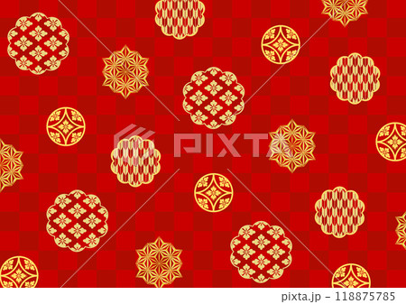 和柄の背景　 118875785