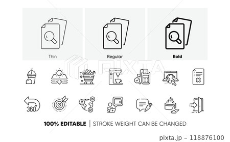 Inspect, Target purpose and Internet line icons. Pack of Reject file, Sun protection, Vegetables cart icon. Entrance, 360 degrees, Wallet pictogram. Night cream, Chat bubble, Coffee maker. Vector Inspect, Target purpose and Internet line icons. Pack of Reject file, Sun protection, Vegetables cart icon. Entrance, 360 degrees, Wallet pictogram. Night cream, Chat bubble, Coffee maker. Vector 118876100