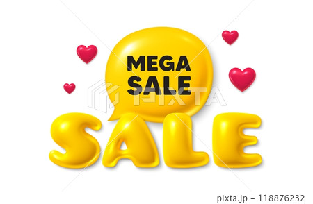 Sale text 3d banner with chat bubble. Mega Sale tag. Special offer price sign. Advertising Discounts symbol. Mega sale chat message. 3d speech bubble offer banner. Sale text balloon. Vector Sale text 3d banner with chat bubble. Mega Sale tag. Special offer price sign. Advertising Discounts symbol. Mega sale chat message. 3d speech bubble offer banner. Sale text balloon. Vector 118876232