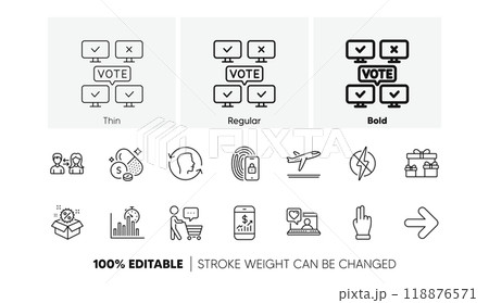 Sulfur mineral, Lock and Mobile finance line icons. Pack of Report timer, Surprise boxes, Click hand icon. Buyer think, Online voting, Next pictogram. Face id, Sale, People communication. Vector Sulfur mineral, Lock and Mobile finance line icons. Pack of Report timer, Surprise boxes, Click hand icon. Buyer think, Online voting, Next pictogram. Face id, Sale, People communication. Vector 118876571